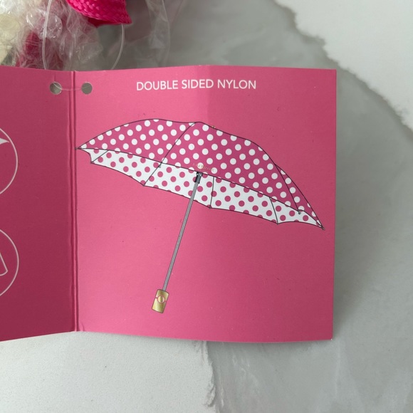 New Isaac Mizrahi Umbrella pink polka dot - Picture 2 of 3
